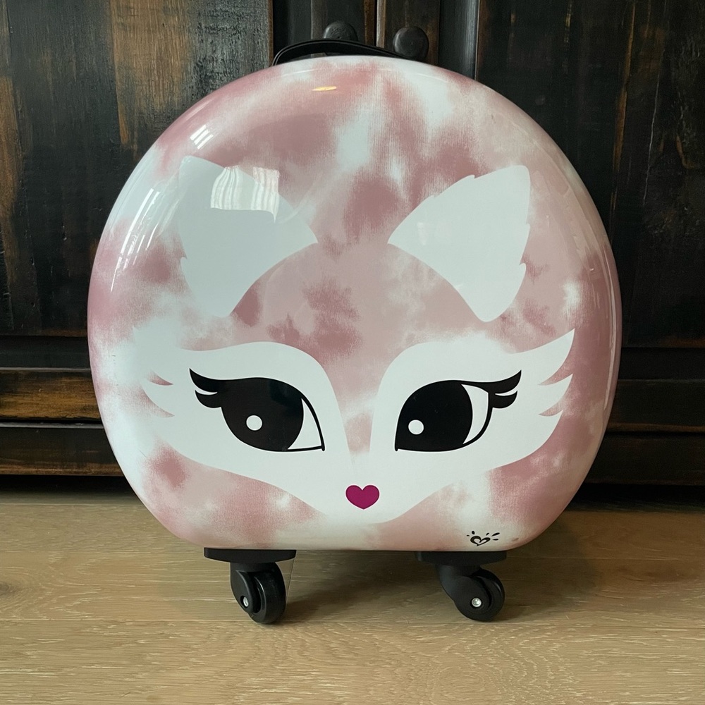 Justice fox hard shell rolling suitcase